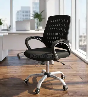 Kiti cha Ofisi cha Ergonomic chenye Mkeka Mrefu - Nyeusi