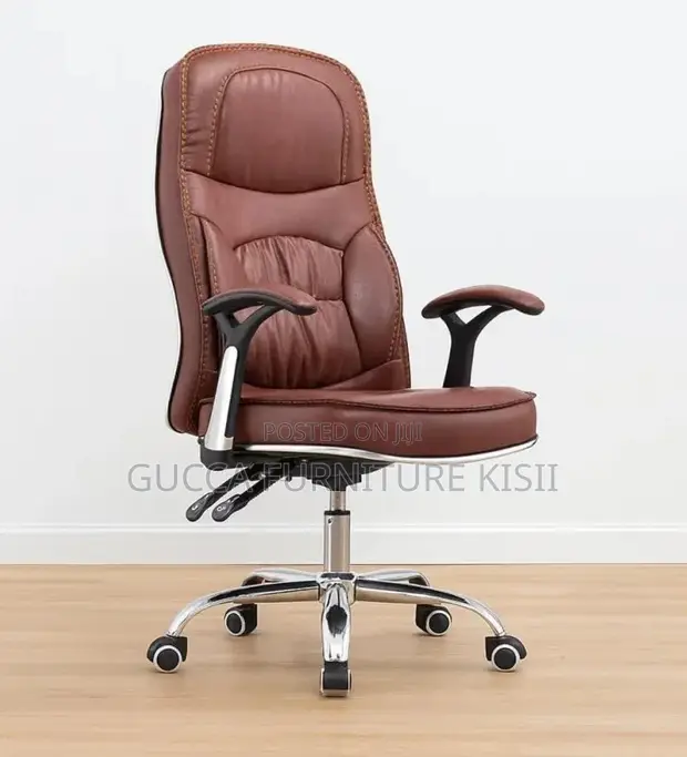 Generic Leather Brown Clerical Chair - 1