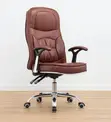 Generic Leather Brown Clerical Chair - 1