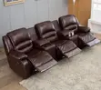 Kochi ya Recliner ya Executive ya Sehemu 5 - Ngozi ya Kahawia - 5