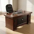 1.8m Mahogany Executive Office Desk - 4