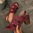 Akube Viatu vya Mguu Wazi na Kisigino cha Block - Rangi Nyingi - 2