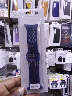 Mkanda wa Samsung Galaxy Watch 7 Ultra wa Silicone - Navy Blue