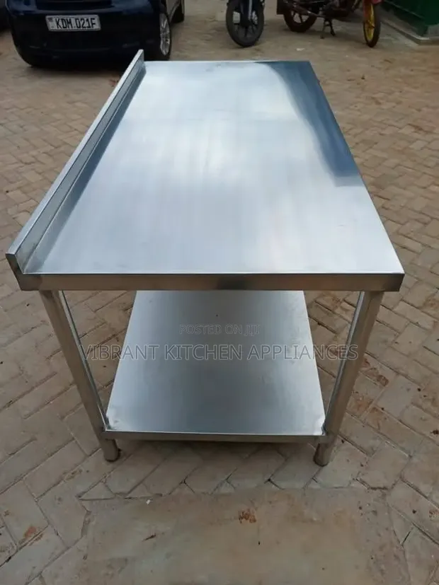 Meza ya Jikoni ya Kibiashara 5ft x 3ft - Chuma cha Nirosta - 1