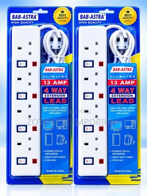 Bab Astra 4-Way Extension Cable with Neon Switches