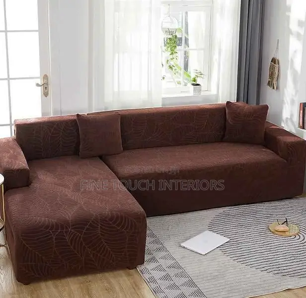 Vifuniko vya Sofa Plain kwa Sofa za L-Seat - 1