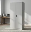 Kabati la Ofisi la Metali 2-Door - Chuma Nyeupe - 1