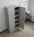 Kabati la Ofisi la Metali 2-Door - Chuma Nyeupe - 4