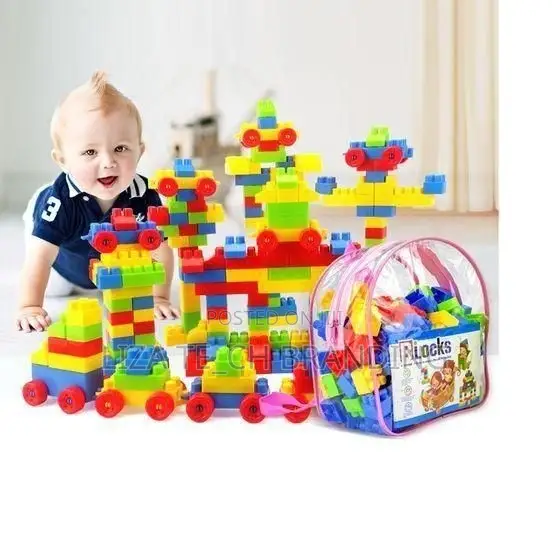 Unbreakable Plastic Building Blocks for Kids - 1