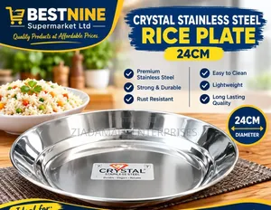 Quality Stainless Steel Rice Plate - 24cm