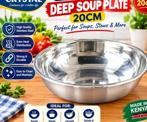Quality Stainless Steel Soup Plate/Bowl - 20cm