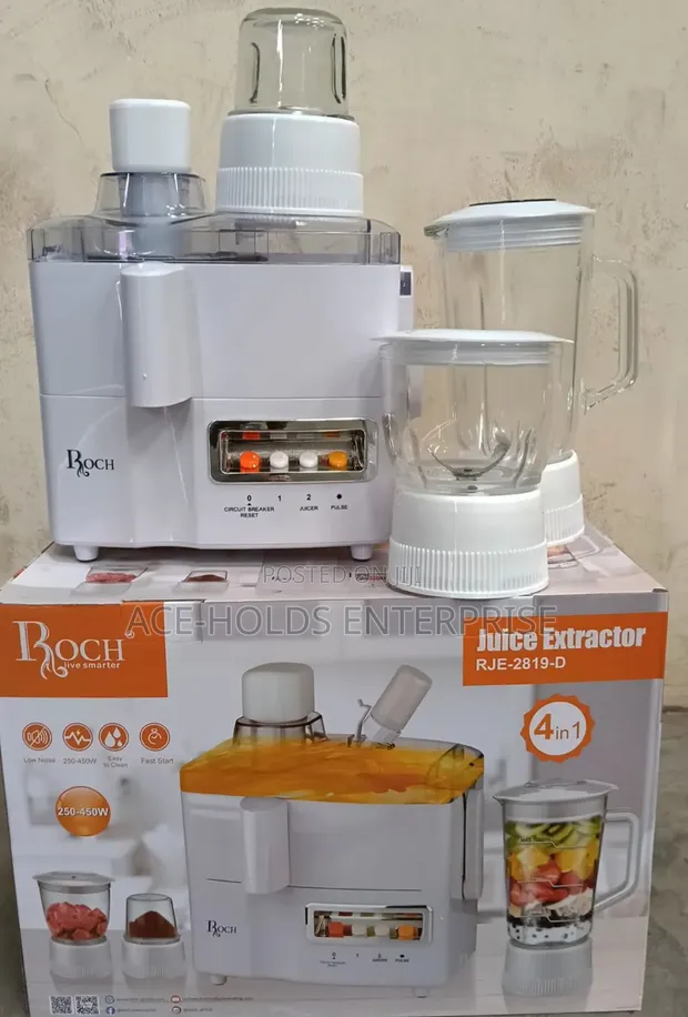 Roch 4-in-1 Juicer, Blender, Grinder & Food Processor (250-450W) - 1