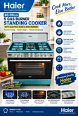 Haier 60x90cm Jiko la Gesi la Vichomeo 5 na Oven ya Umeme & Wok Burner - 2