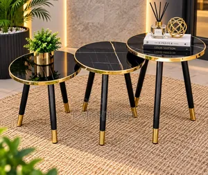 Modern 3-in-1 Executive Pure Marble Table