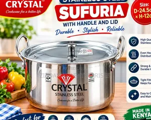 Quality Crystal Stainless Steel Sufuria 7L