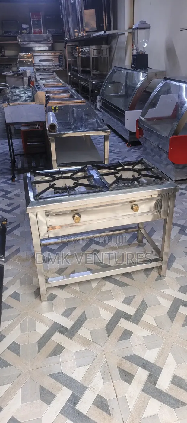 Ventures Cooker ya Gesi ya Kuungua Mbili ya Kibiashara - 1