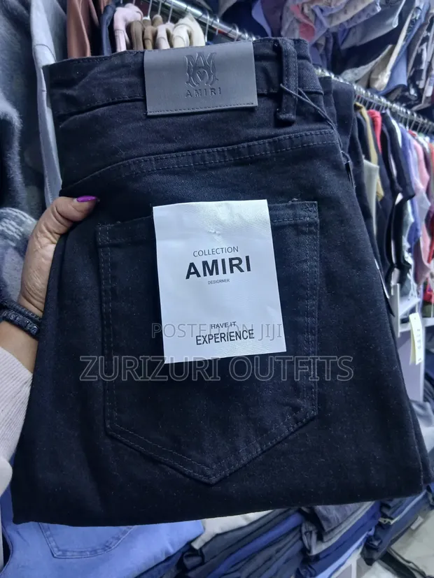 Amiri Jeans Nyeusi Slim Fit - Mpya Kabisa - 1