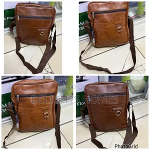 Big Leather Compact Side Bag - Brown