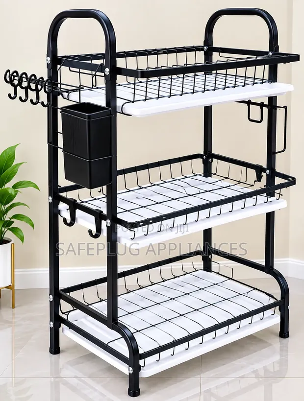 3-Tier Dish Rack - Kiandaa Sahani na Vifaa vya Jikoni - 1