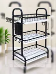 3-Tier Dish Rack - Kitchen Plate Utensil Organizer - 2