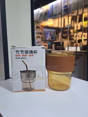 Trendy Glass Straw Cup - Brand New