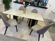 Imported Rectangular Dining Set with Marble Top (4 Chairs) - 1