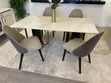 Imported Rectangular Dining Set with Marble Top (4 Chairs) - 3