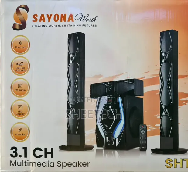 Sayona 3.1 Tallboy Sound System SHT 1193BT - 1