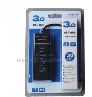 4-Port USB 3.0 Hub Adapter - Nyeusi