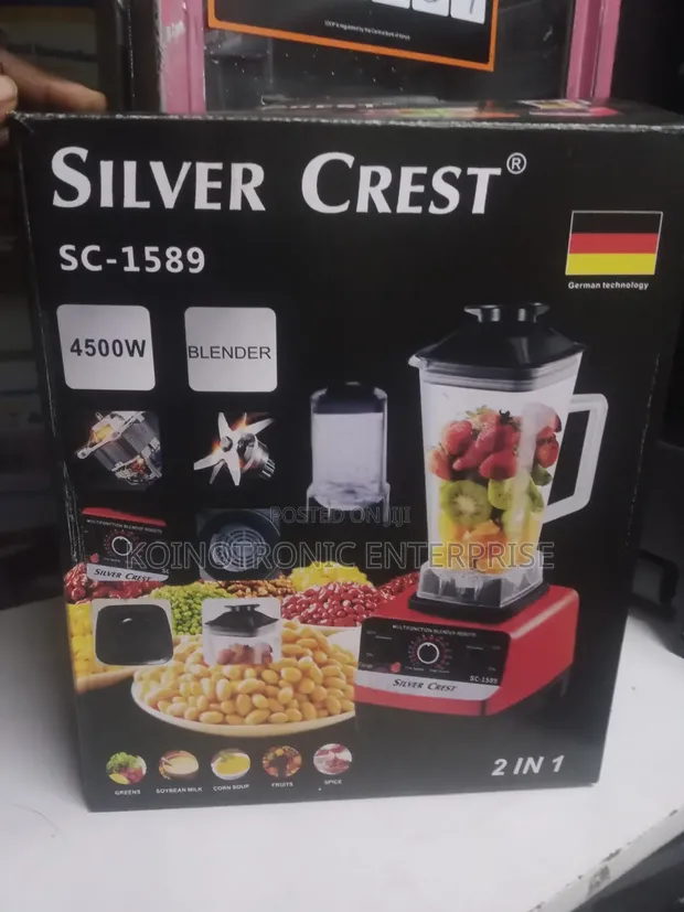 New Silver Crest SC-1589 4500W Blender - 2-in-1, 2L - 1