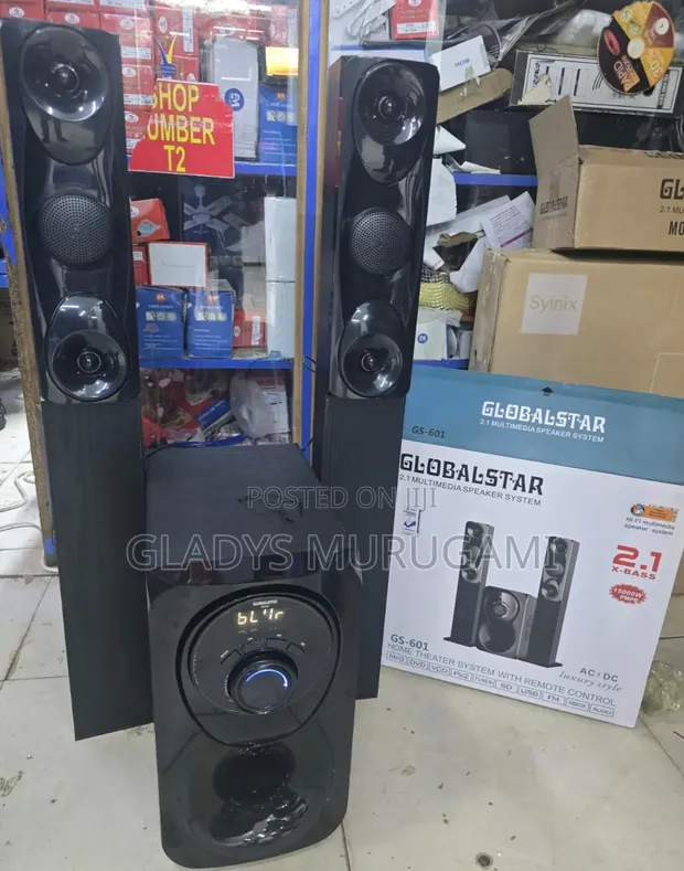 Globalstar GS-601 2.1ch Tall Boy Multimedia Speakers - 1