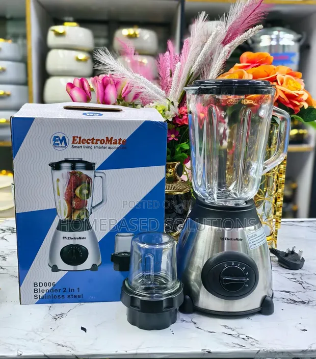 Electromate Stainless Glass Jug 2-in-1 Blender - 1