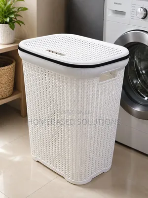 Kikapu cha Kufulia cha Plastiki - Nyeupe