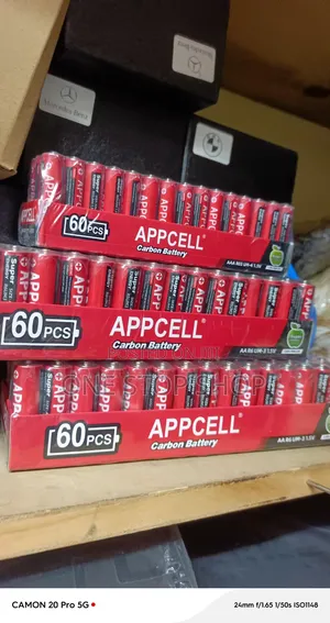 60pcs Appacell Carbon Dry Cell AA Batteries
