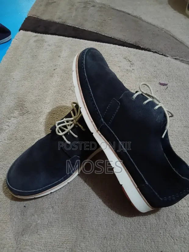 Clark Men's Leather Sneakers - Navy Blue - 1