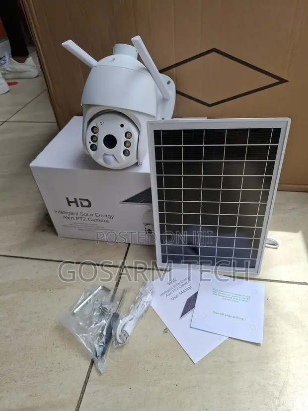 UBox 4G SIM Card Solar PTZ CCTV Camera Outdoor Security - 1
