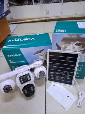 Kamera ya V380 4G Solar yenye Quad Lens