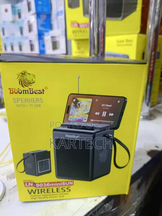 BoomBest LN-9036miniSUN Spika Portable ya Bluetooth na Kuchaji kwa Jua - 1