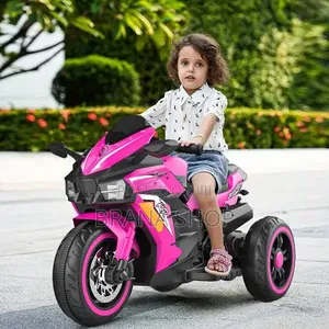 Pink 3188 Pikipiki ya Watoto ya Umeme yenye Magari Mawili