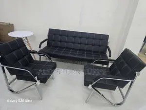 Boss Office Products Benchi Nyeusi la Ofisi / Sofa