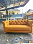Kochi ya Seating 3 Njano ya Mustard - 2