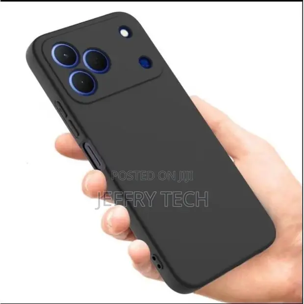 Tecno Spark 50 Kifaa cha Simu cha Silicone chenye Kinga ya Kamera - Nyeusi - 1