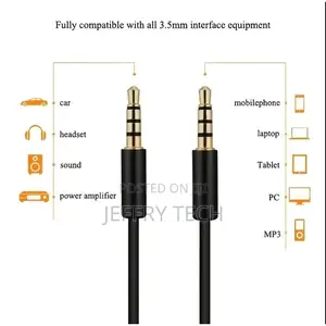 Auxiliary Audio Cable 3.5mm Kiume kwa Kiume