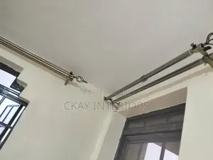 2m Double Adjustable Curtain Rod