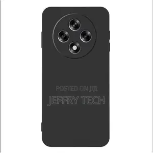 Oppo Reno 12F Silicone Case - Sleek Black with Camera Protection