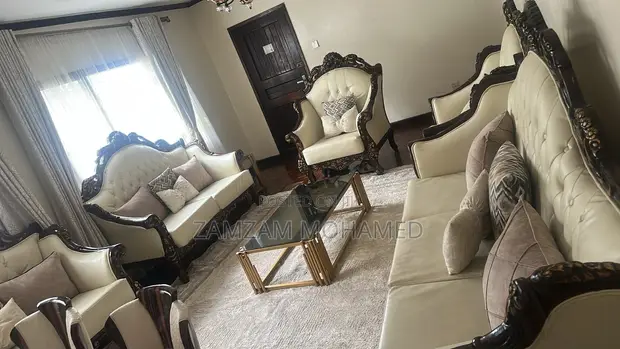 Spacious 9-Seater Leather Sofa Set - 1