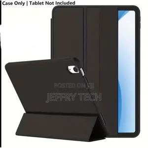 iPad Air 13" Tablet Protective Case - Black Leather Flip Cover