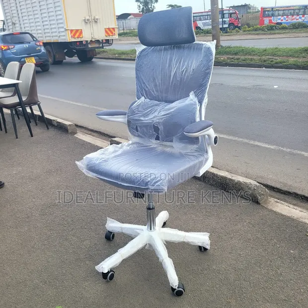 Kiti cha Ofisi cha Ergonomic chenye Headrest - Kipya Kabisa - 1