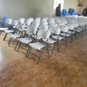 White Plastic Folding Chairs - Brand New