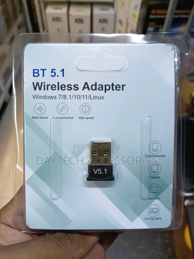 USB Wireless Bluetooth V5.1 Dongle Receiver Adapter - 1